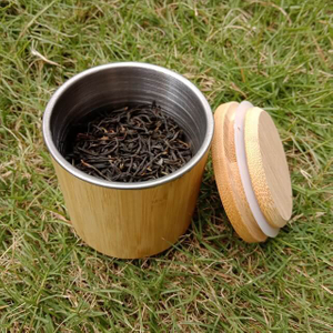 Bambusglas mit Edelstahltank zur Aufbewahrung von Tee und Kaffee