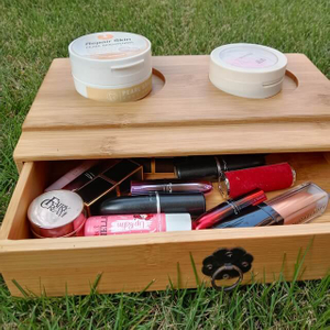 Kosmetik- und Make-up-Schubladen-Organizer aus Bambus